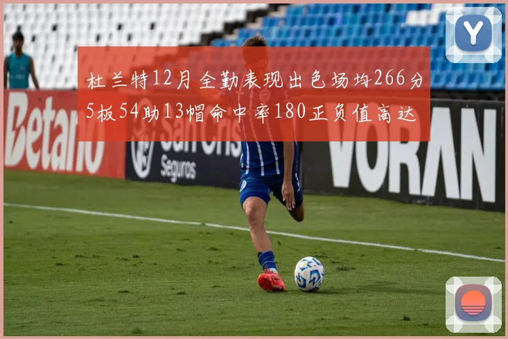 杜兰特12月全勤表现出色场均266分5板54助13帽命中率180正负值高达79